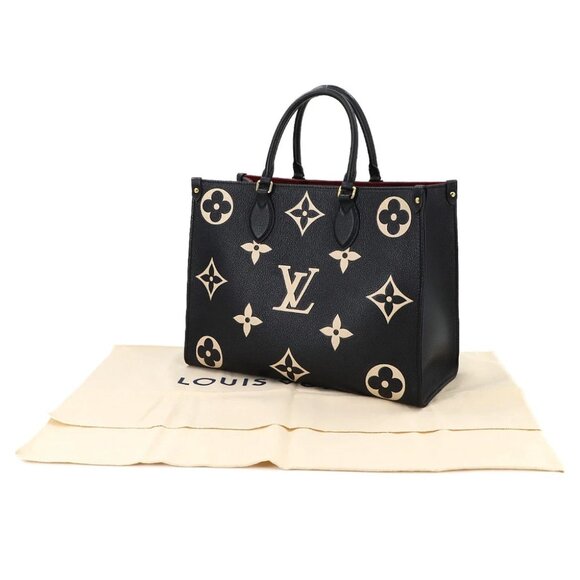 LOUIS VUITTON Bicolor Monogram Empreinte Onthego MM Tote Shoulder Bag 90284835 - Picture 1 of 10